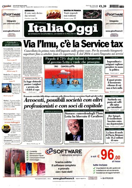 Italia oggi : quotidiano di economia finanza e politica